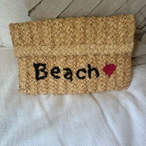 Natural Straw Clutch BEACH ❤️NWT